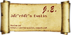 Járfás Evelin névjegykártya