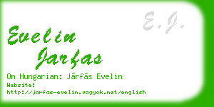 evelin jarfas business card