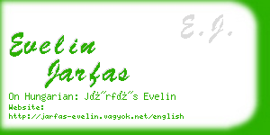 evelin jarfas business card